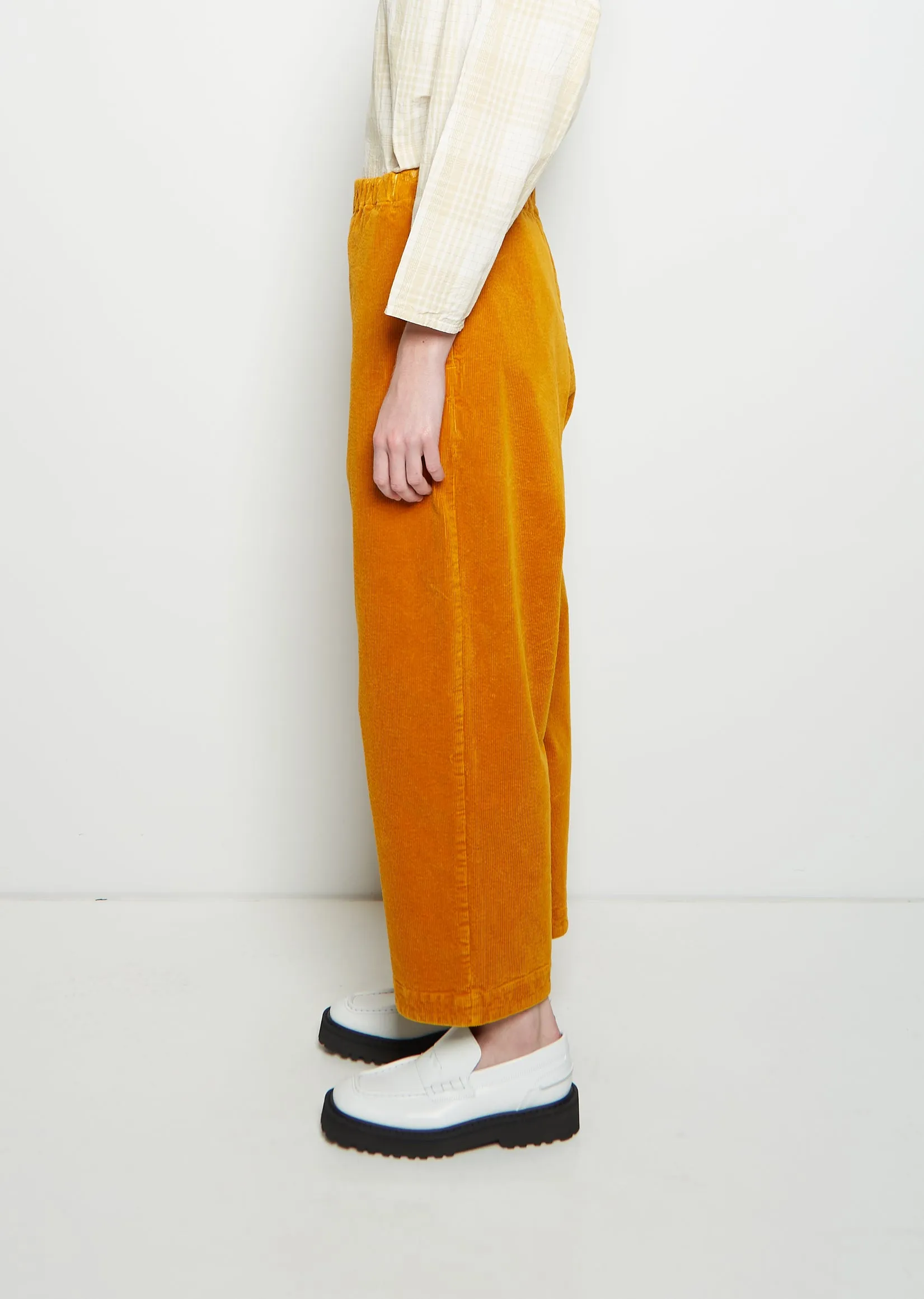 Cotton Corduroy Pants — Orange