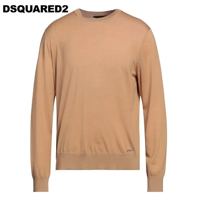 D SQUARED2  |Crew Neck Pullovers Long Sleeves Logo Luxury Sweaters