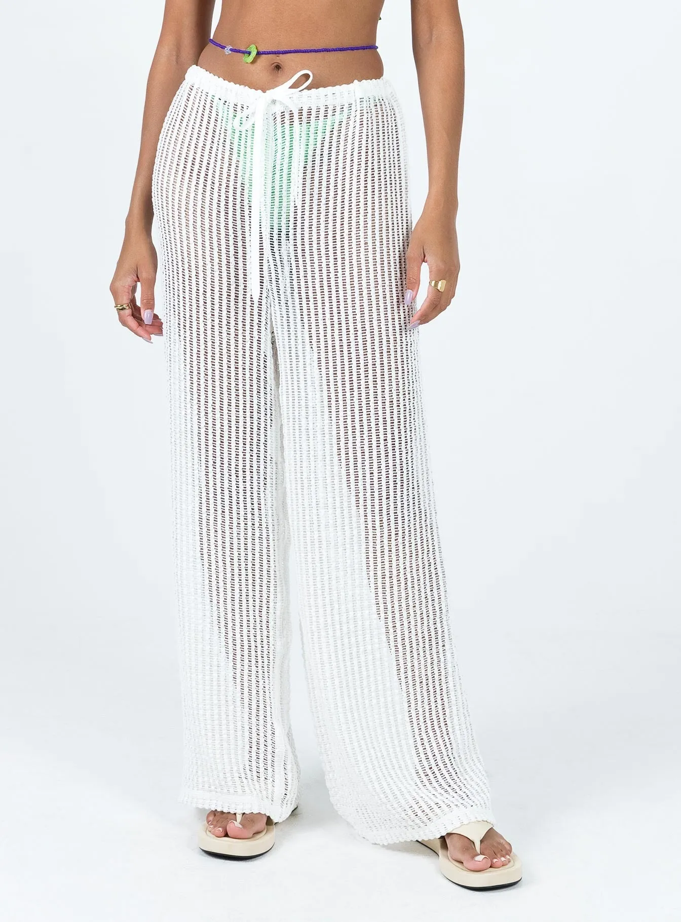 Darcie Knit Pants White