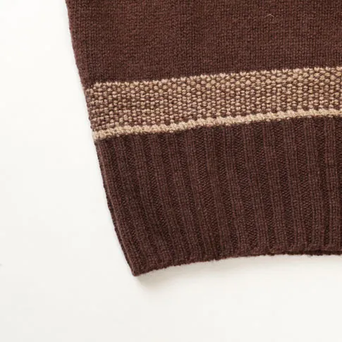 Drumohr  |Crew Neck Pullovers Wool Long Sleeves Plain Handmade