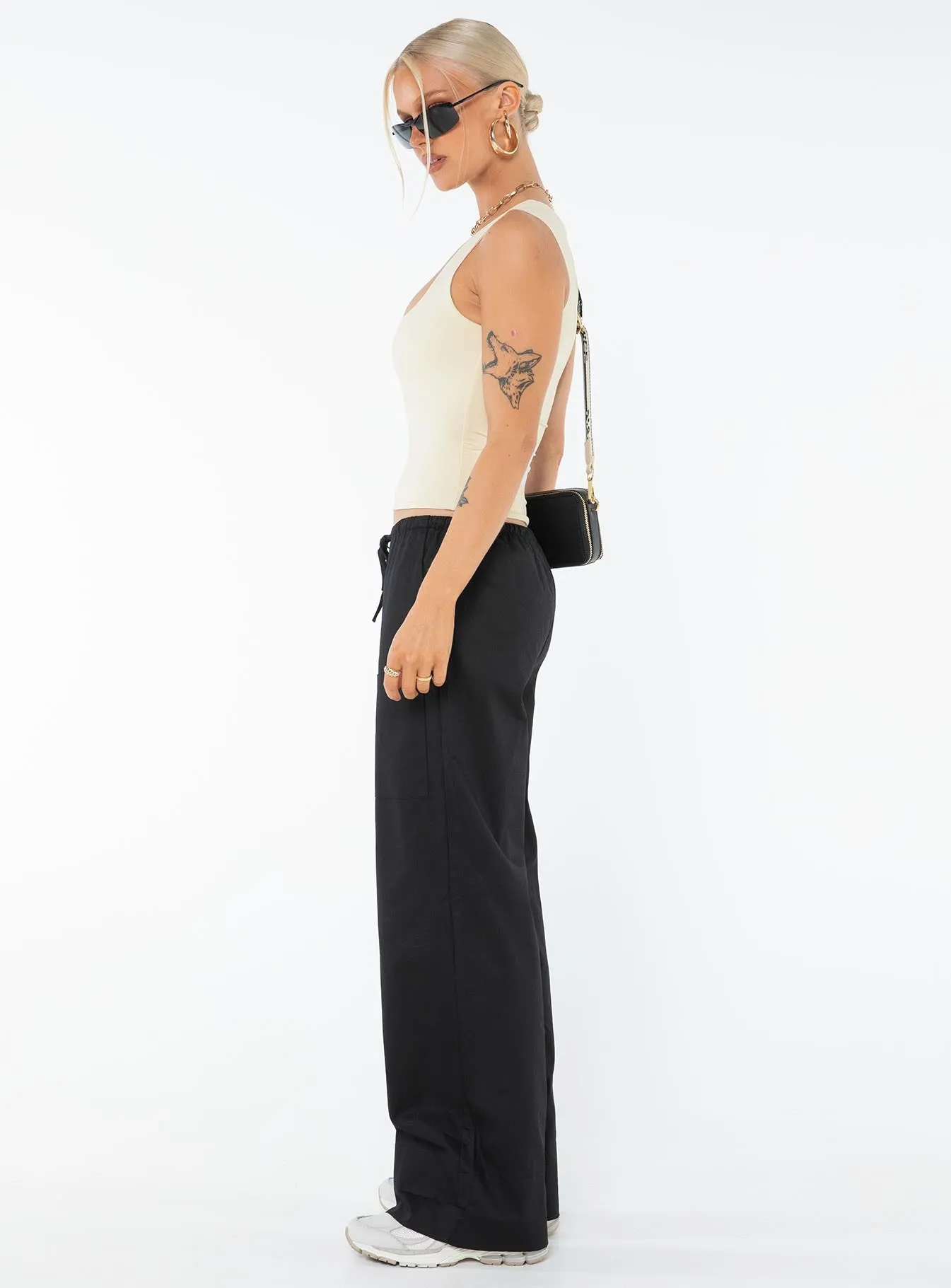 Erilyn Drawstring Pants Black