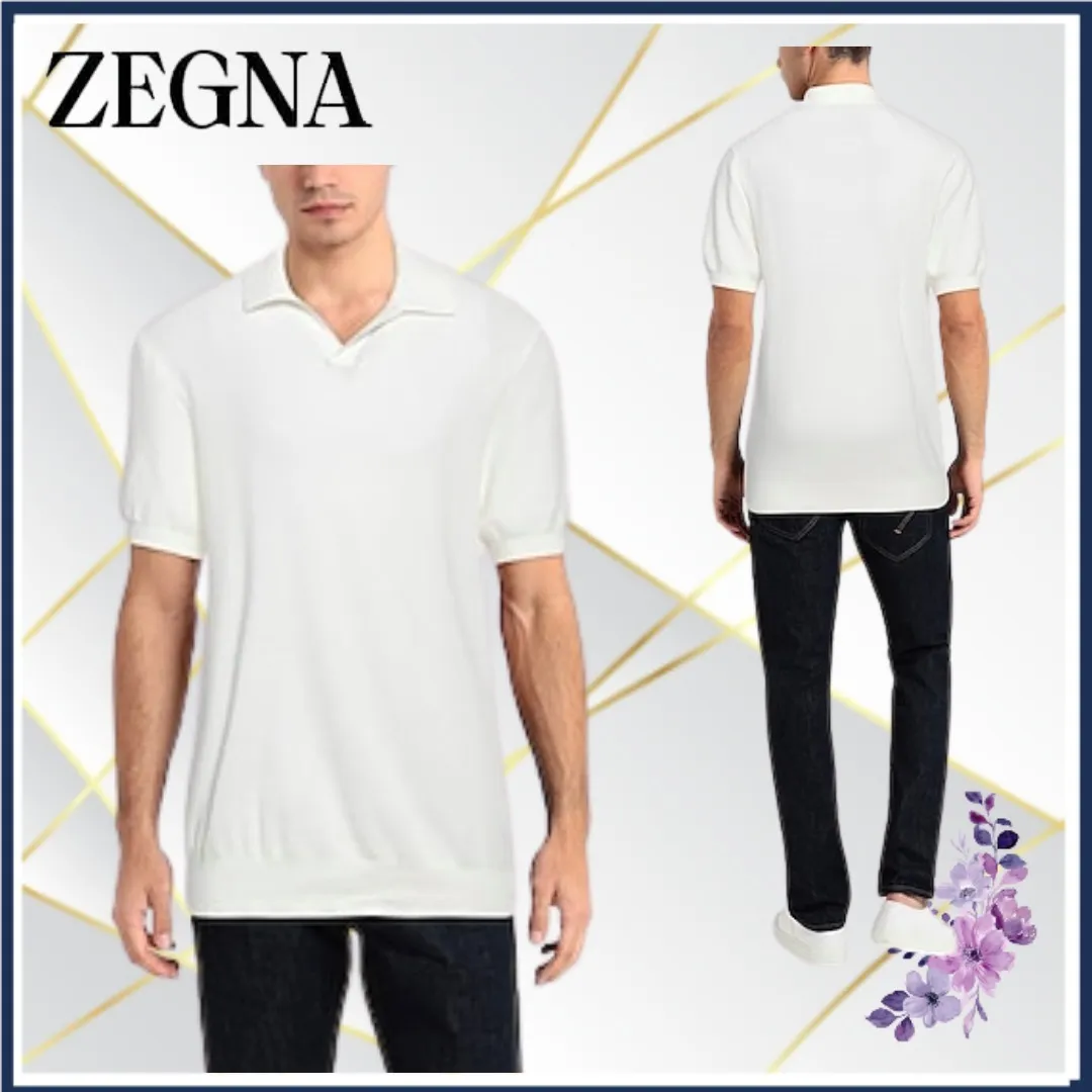 Ermenegildo Zegna  |Pullovers Plain Cotton Short Sleeves Oversized Luxury