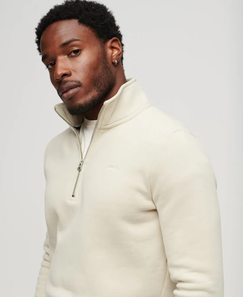 Essential Half Zip Sweatshirt | Light Stone Beige