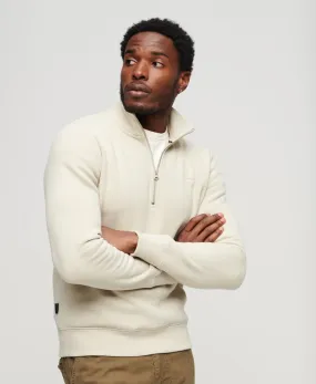 Essential Half Zip Sweatshirt | Light Stone Beige