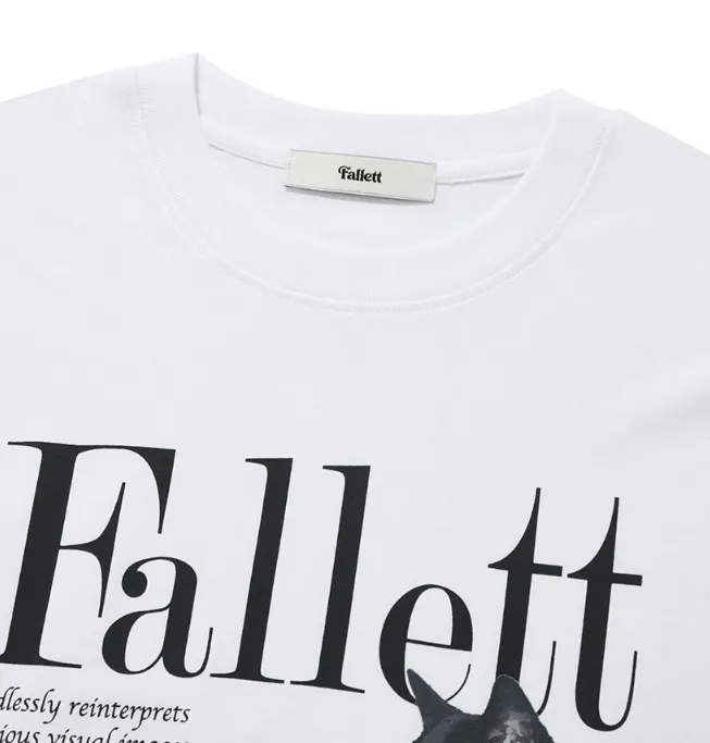 Fallett  |Crew Neck Long Sleeves Cotton Long Sleeve T-shirt Logo