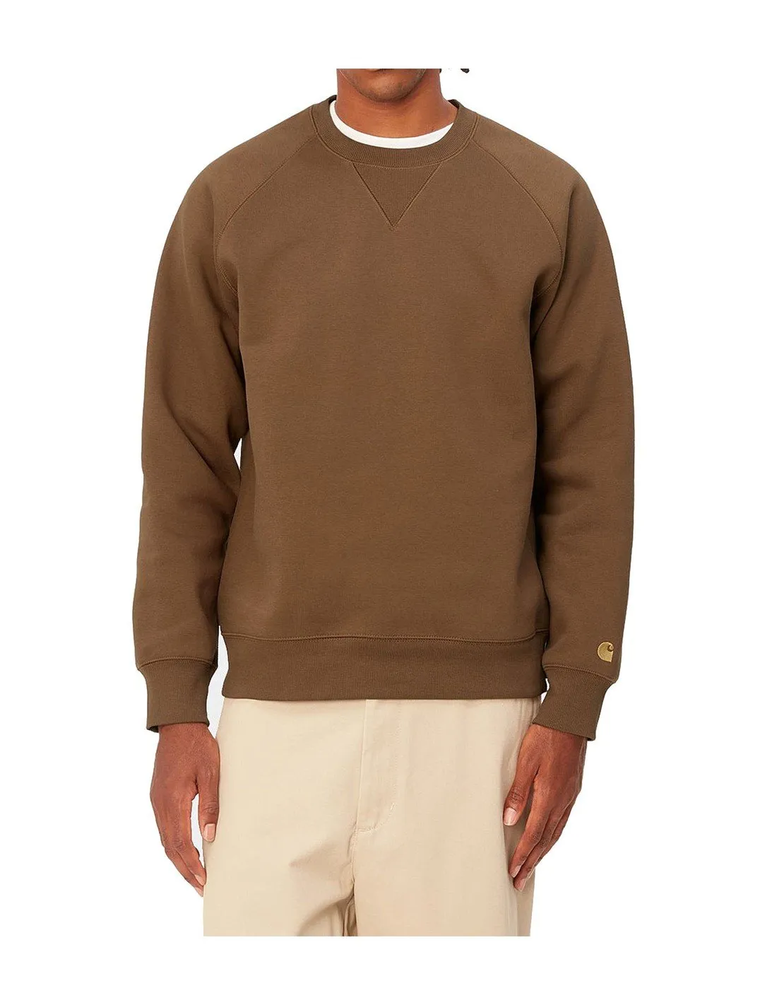 Felpa Carhartt Wip uomo I026383 chase cammello