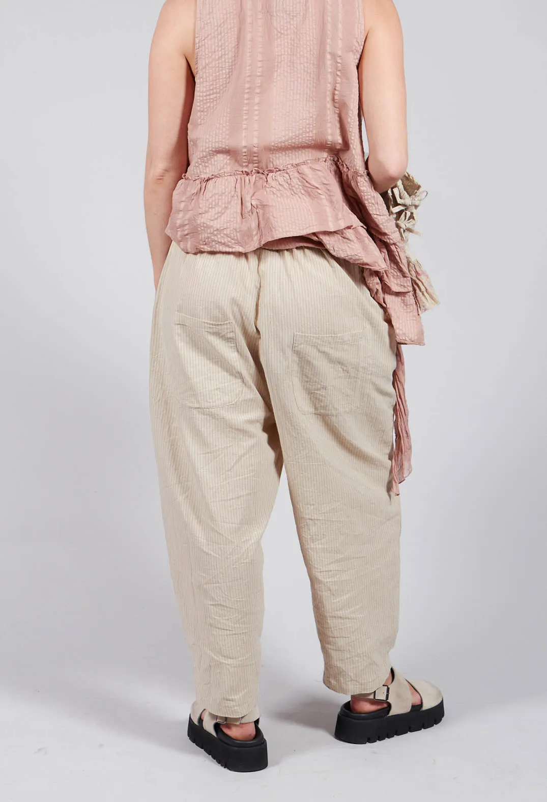 Gaston Trousers in Striped Linen