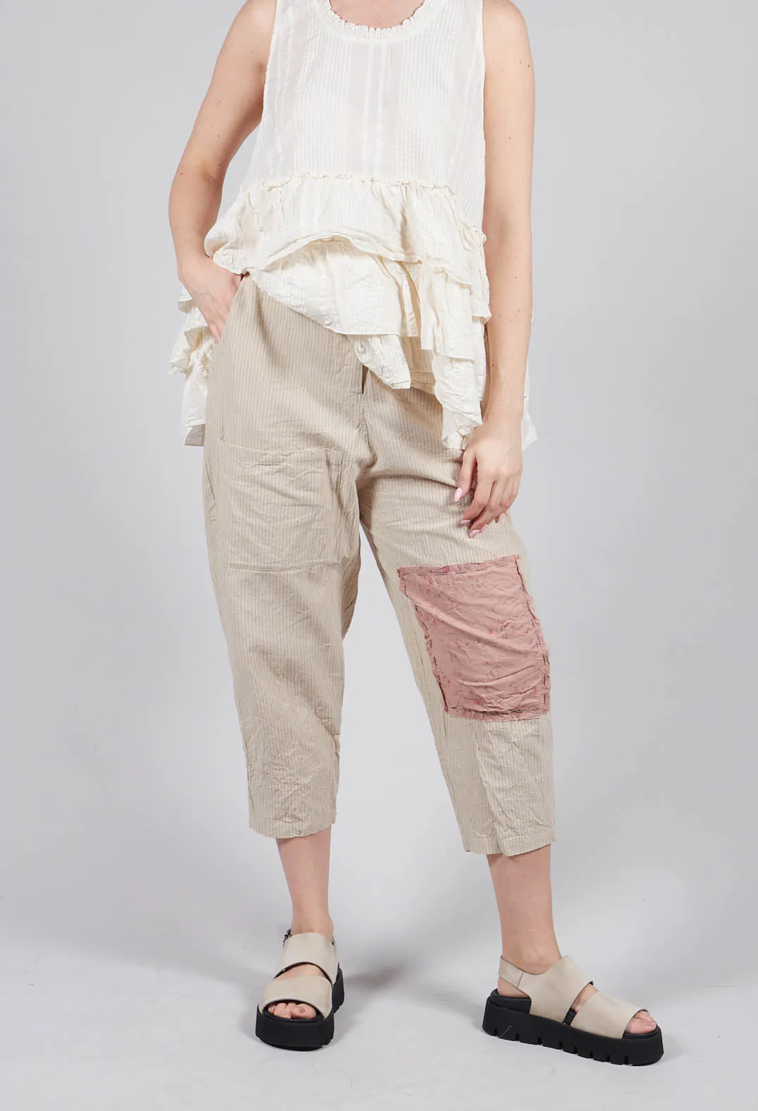 Gaston Trousers in Striped Linen