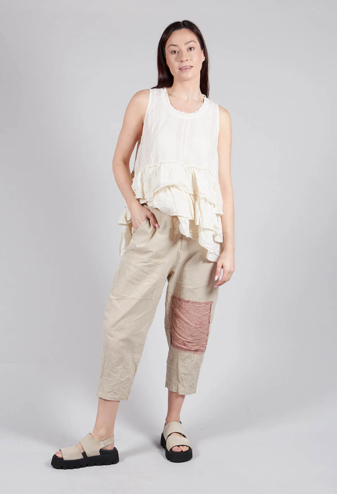 Gaston Trousers in Striped Linen