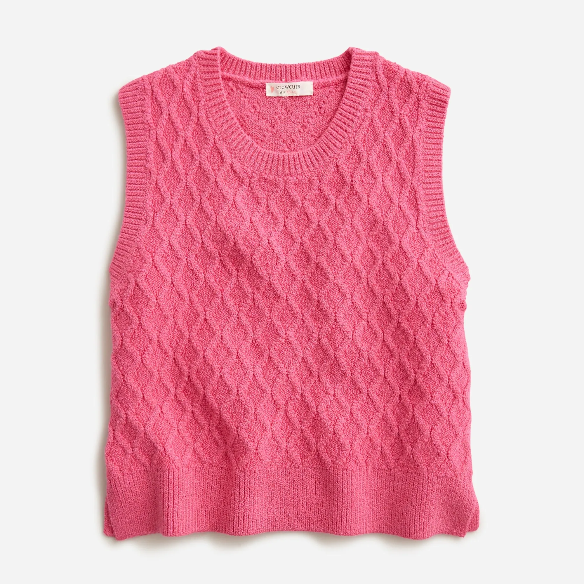 Girls' cable-knit sweater-vest