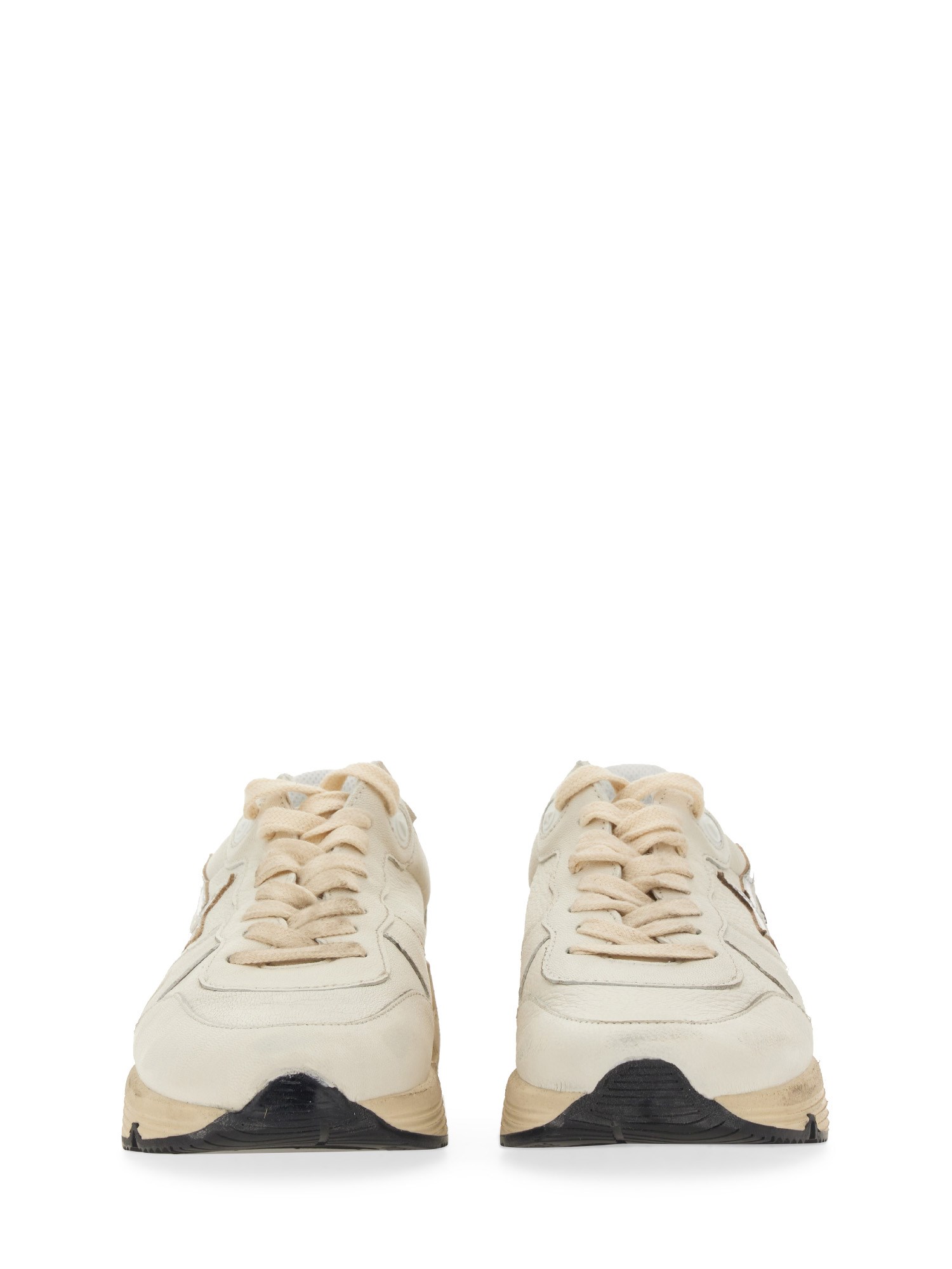 GOLDEN GOOSE    RUNNING SUN LTD NYLON AND SUEDE SNEAKER WITH GLITTER STAR