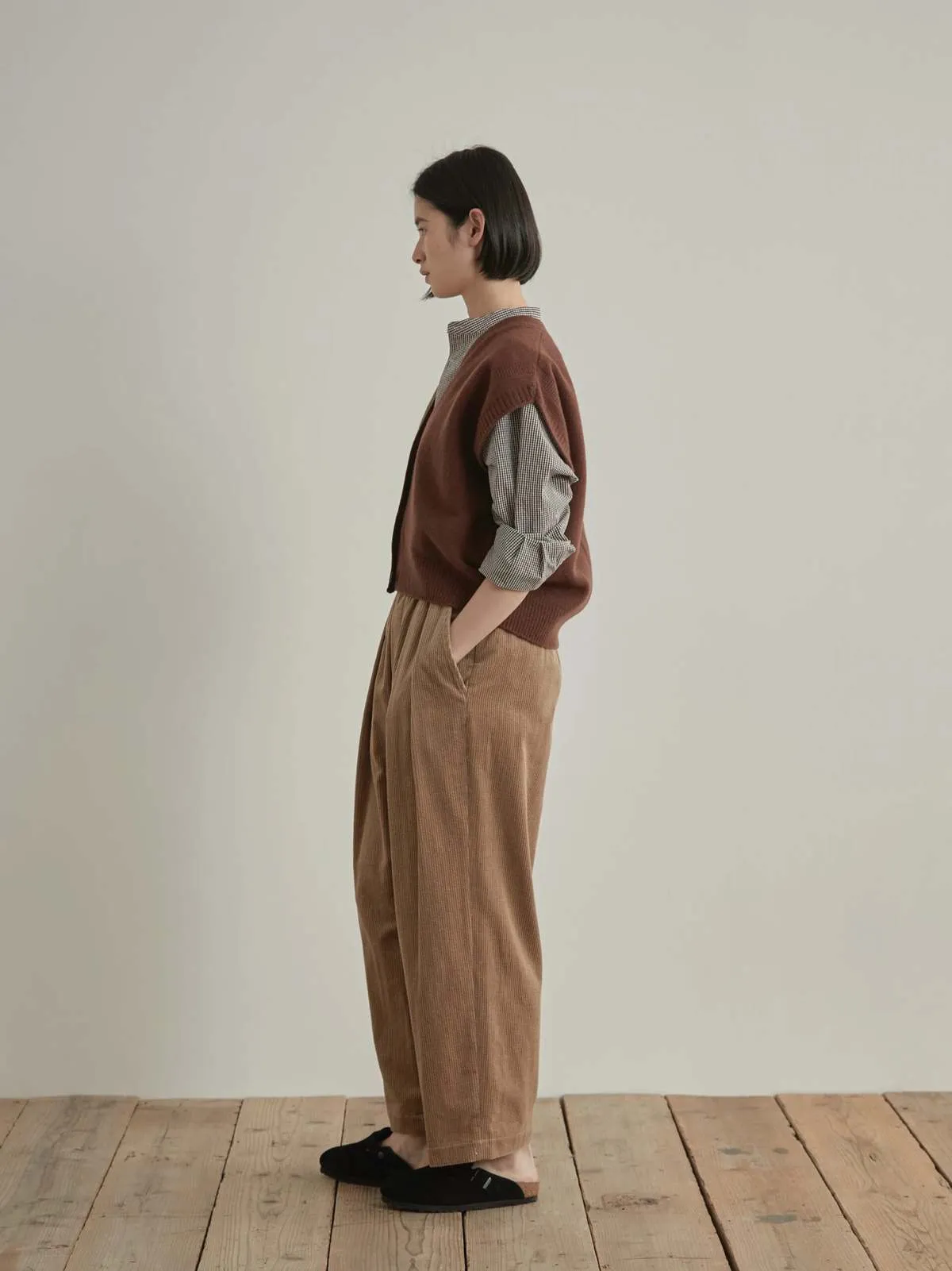 HAKAMA Corduroy Pants - natural