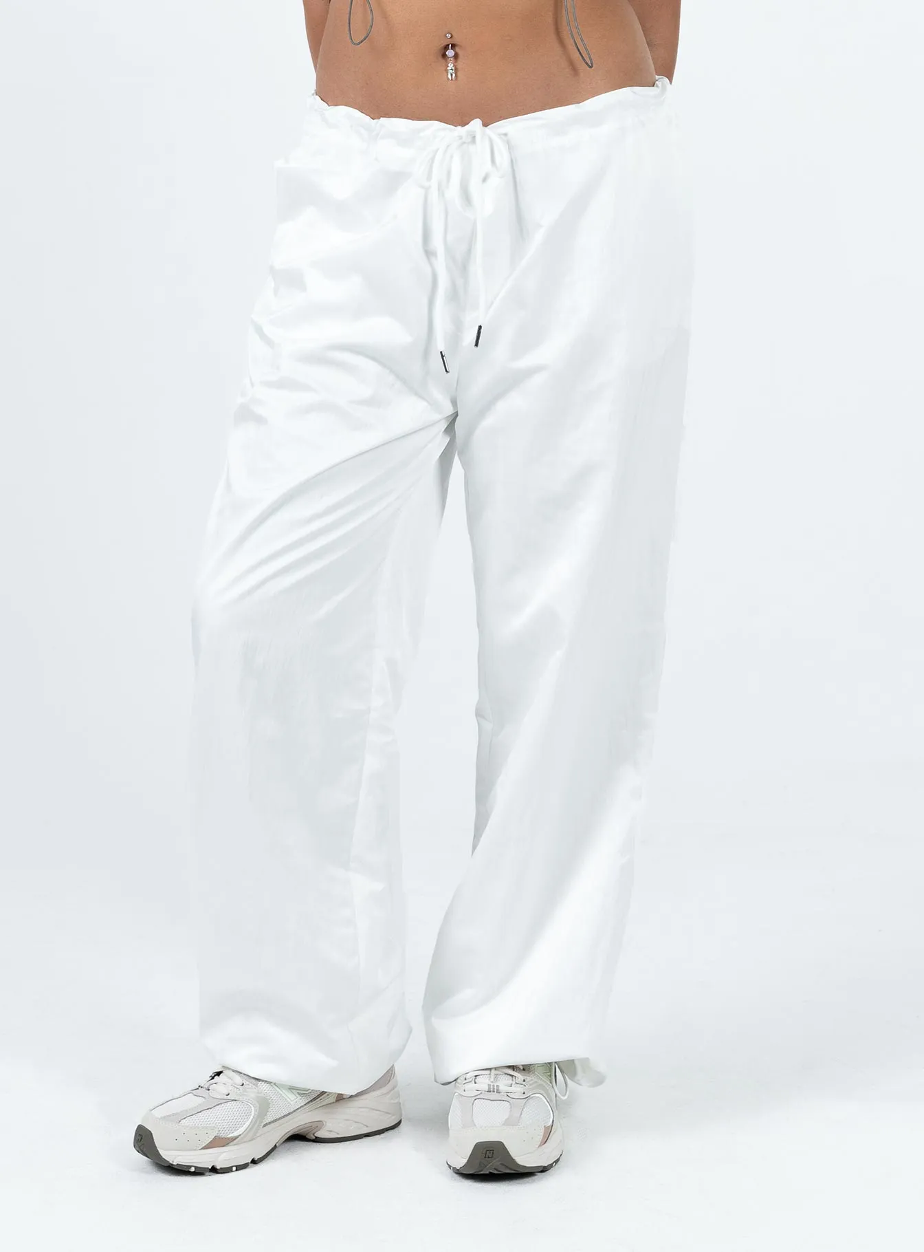 Harran Parachute Pants White