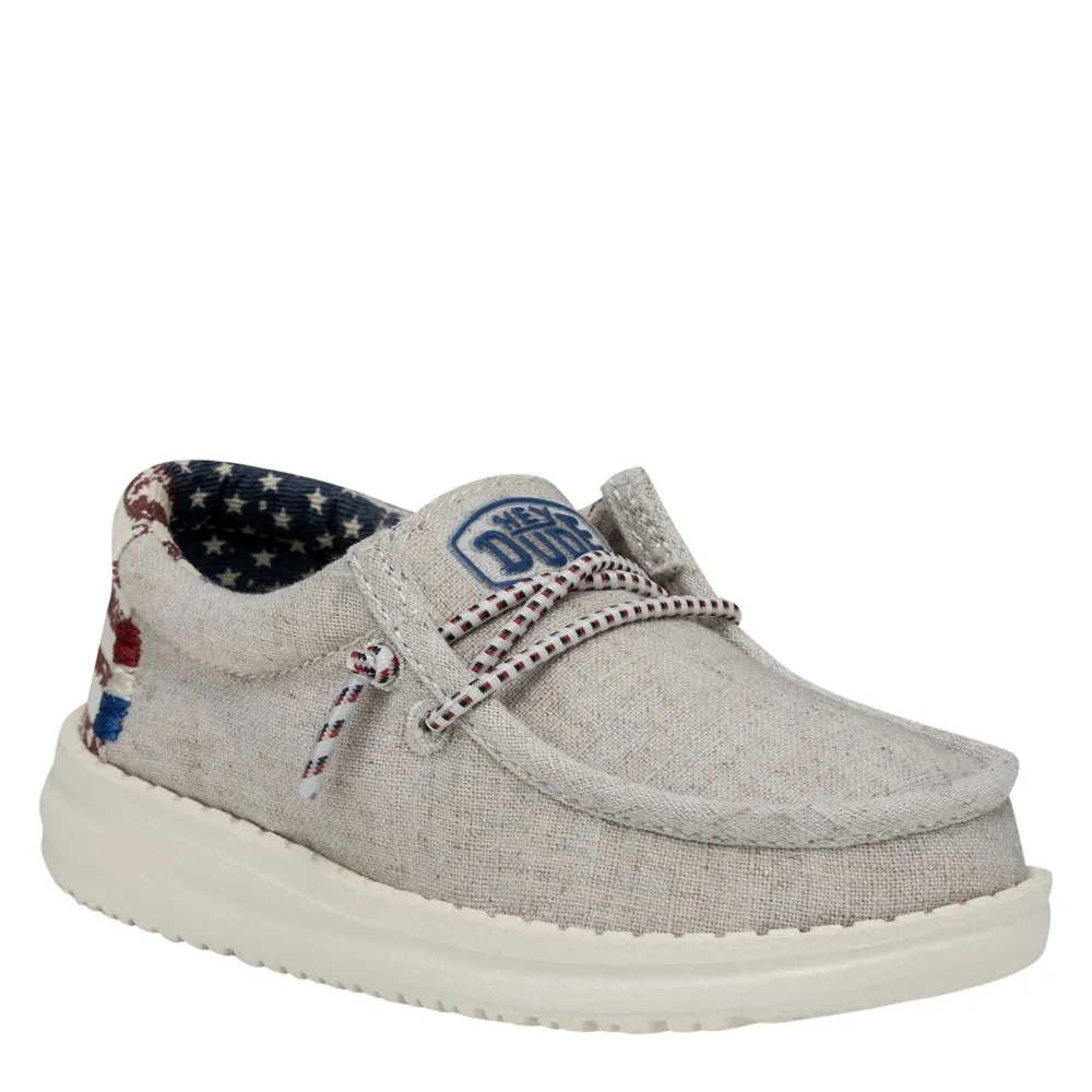 HEYDUDE  BOYS WALLY TODDLER AMERICANA SLIP ON SNEAKER