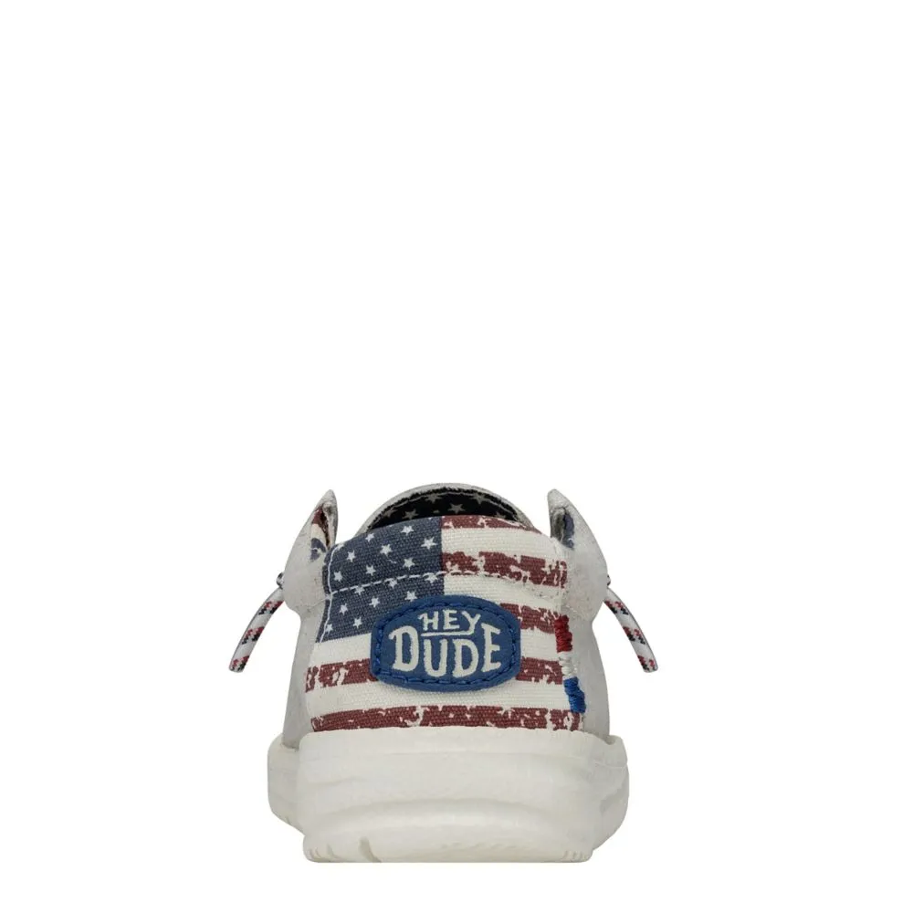 HEYDUDE  BOYS WALLY TODDLER AMERICANA SLIP ON SNEAKER