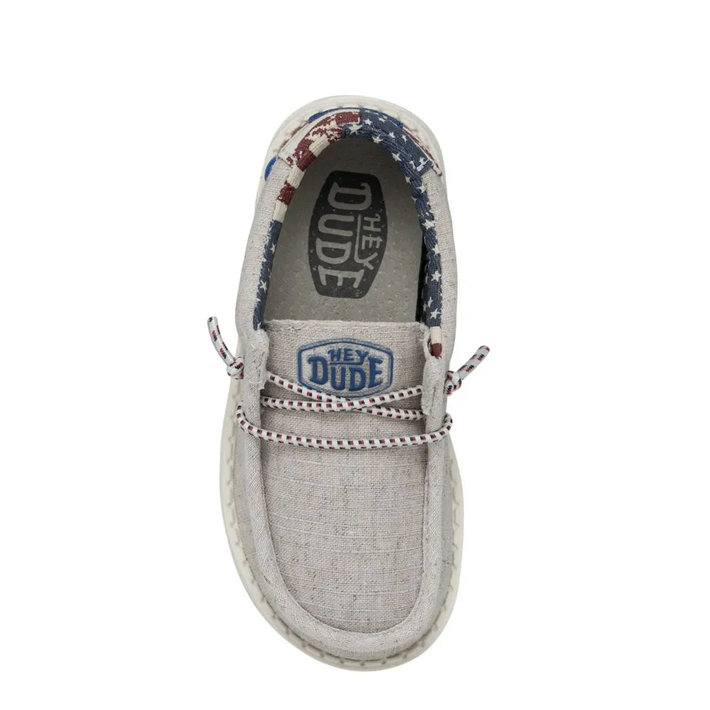 HEYDUDE  BOYS WALLY TODDLER AMERICANA SLIP ON SNEAKER