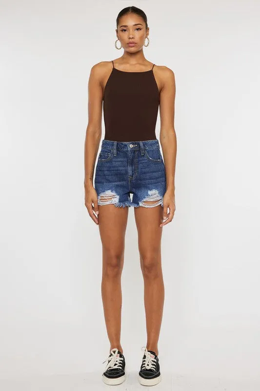 HIGH RISE MOM SHORTS