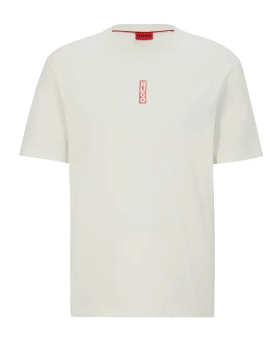 Hugo Boss  |Crew Neck Pullovers Cotton Short Sleeves Logo