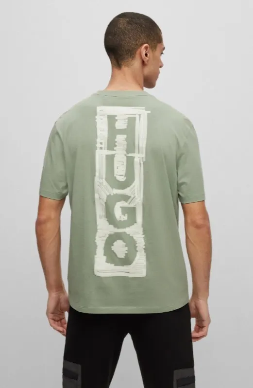 Hugo Boss  |Crew Neck Pullovers Cotton Short Sleeves Logo