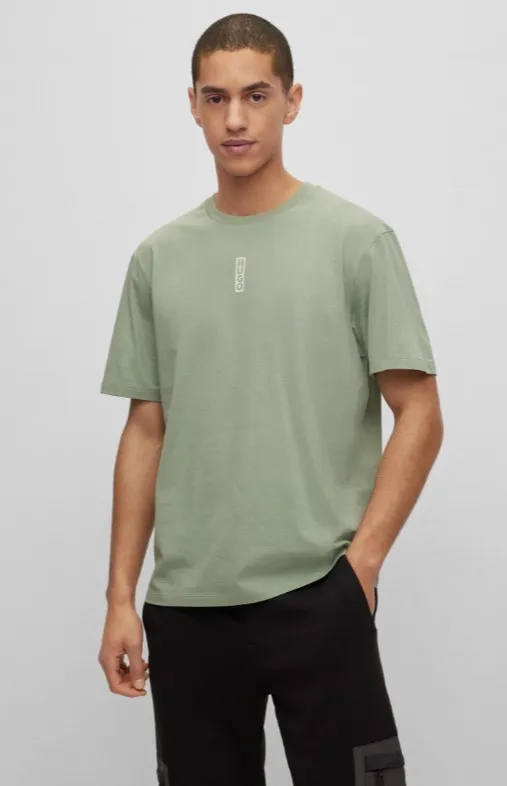 Hugo Boss  |Crew Neck Pullovers Cotton Short Sleeves Logo