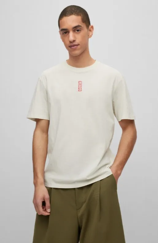 Hugo Boss  |Crew Neck Pullovers Cotton Short Sleeves Logo