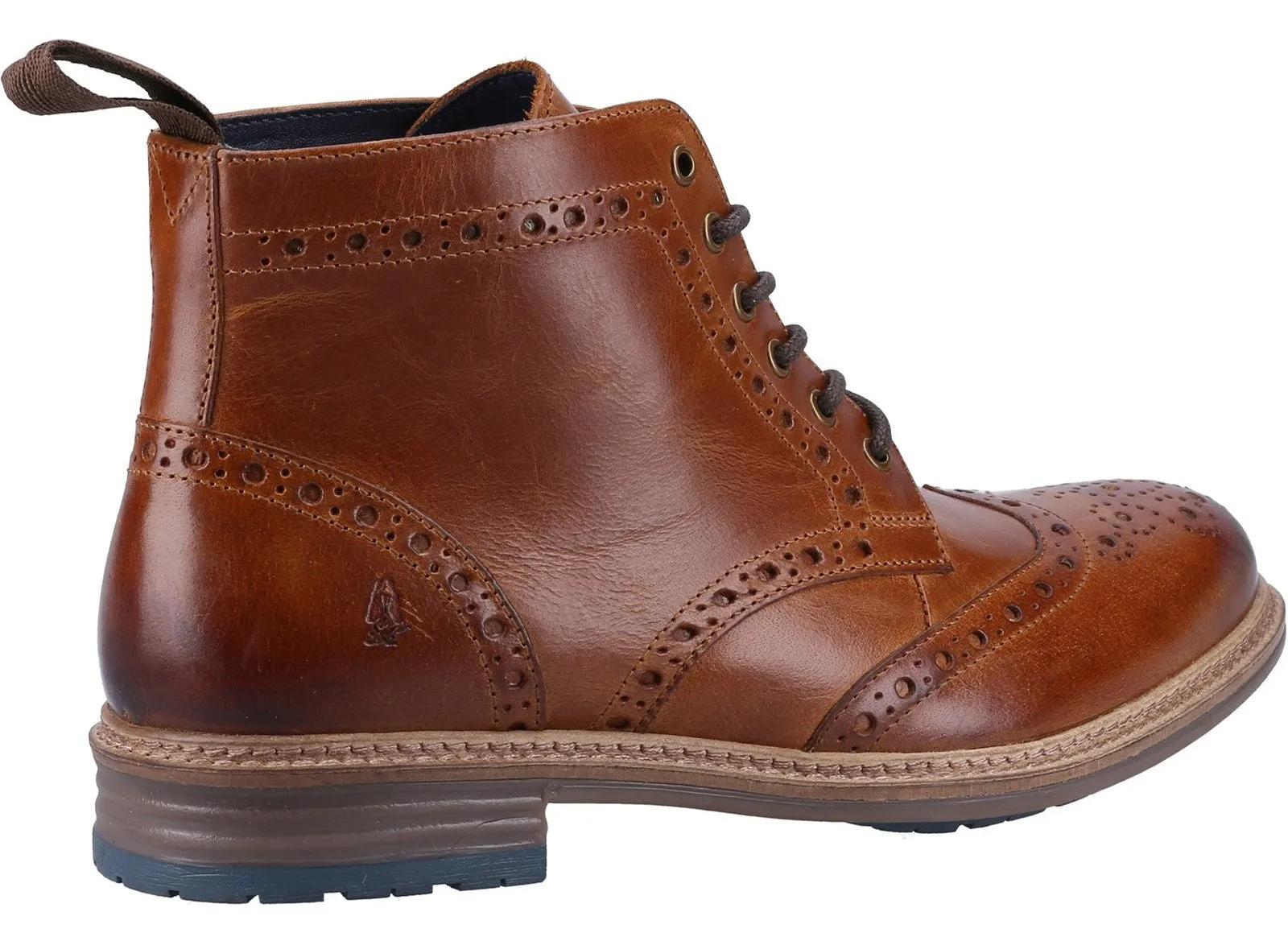 Hush Puppies Joshua Mens Leather Lace Up Brogue Boot