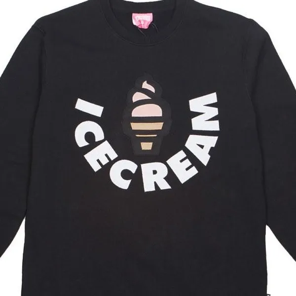 Icecream  |Pullovers Unisex Street Style Long Sleeves Plain Logo