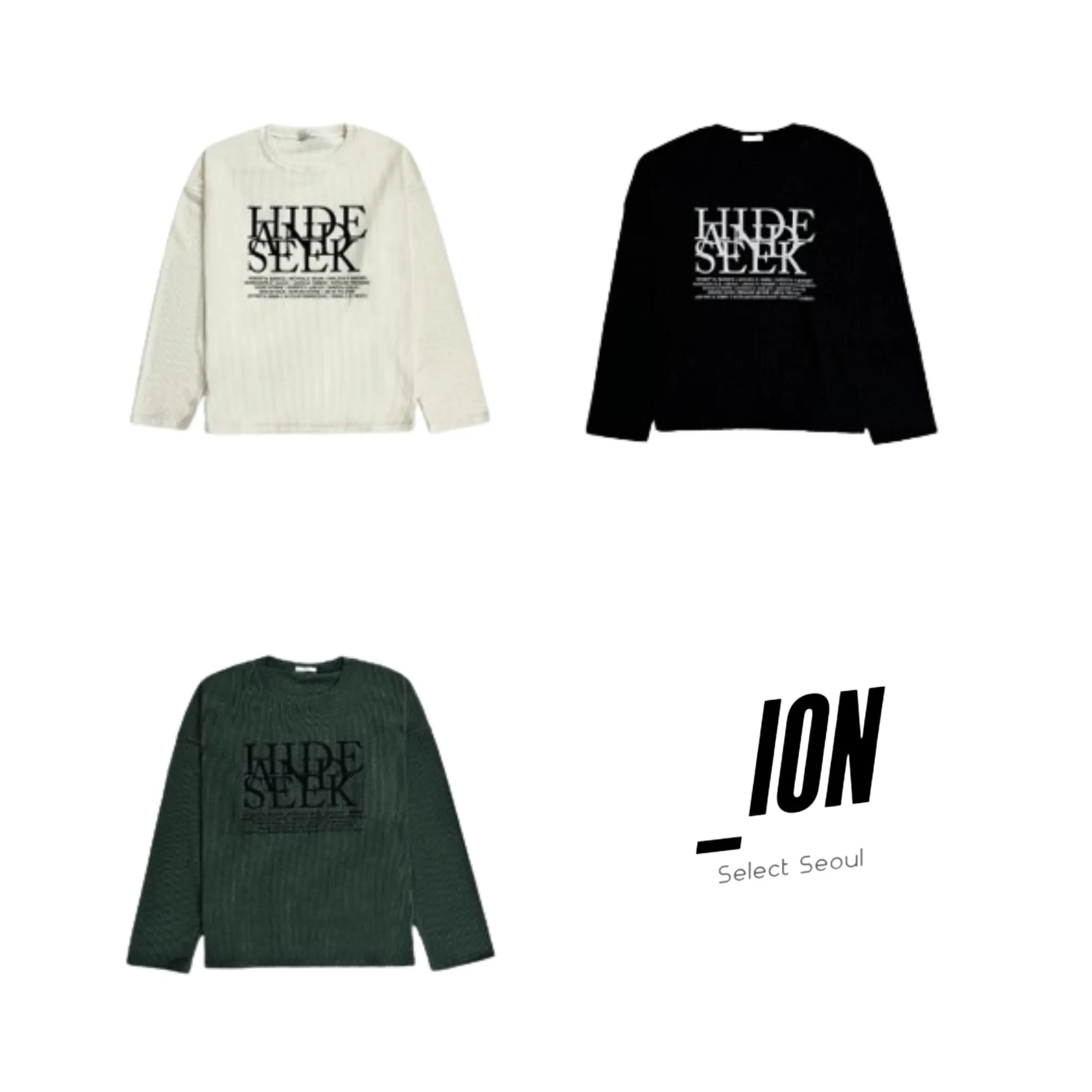 IONSEOUL  |Unisex Street Style Long Sleeves Long Sleeve T-shirt Logo