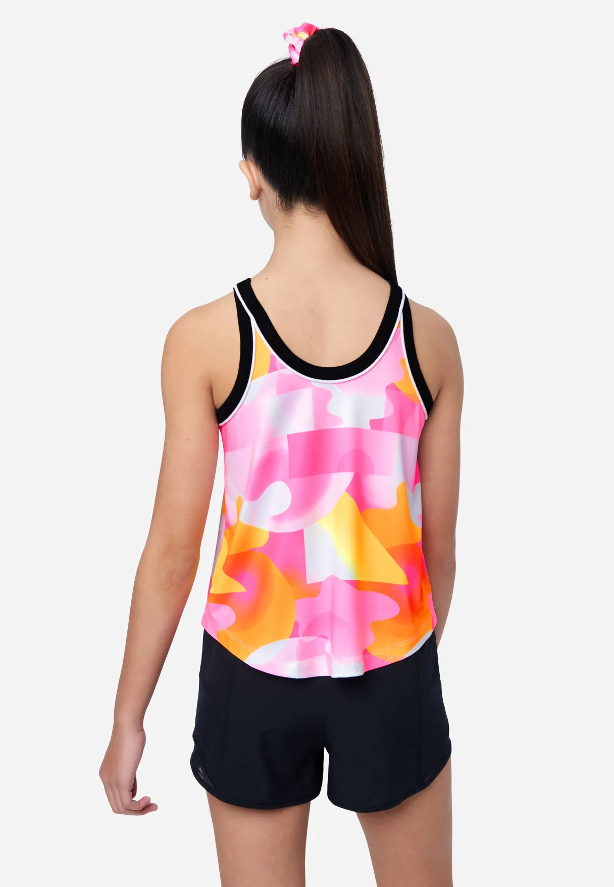 J Sport High Neck Tank with Scrunchie