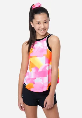 J Sport High Neck Tank with Scrunchie