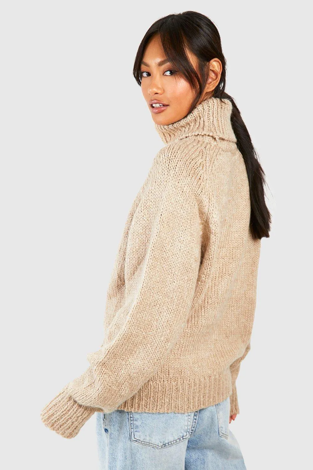 Jumpers & Cardigans | Oversized Roll Neck Jumper | boohoo