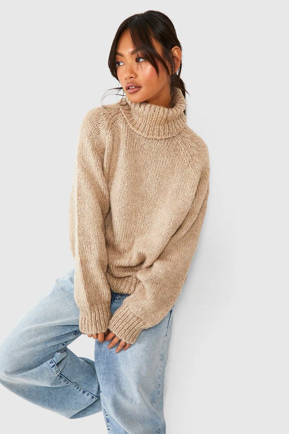 Jumpers & Cardigans | Oversized Roll Neck Jumper | boohoo