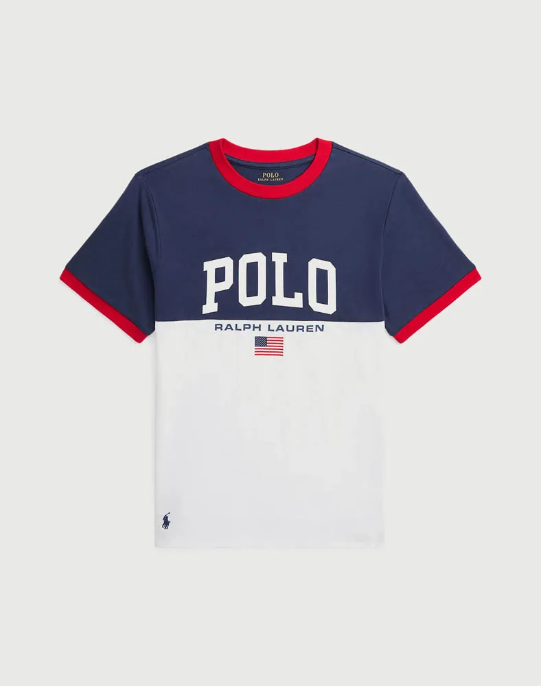 kids Polo Ralph Lauren Flag Logo Graphic Tee Grade-School