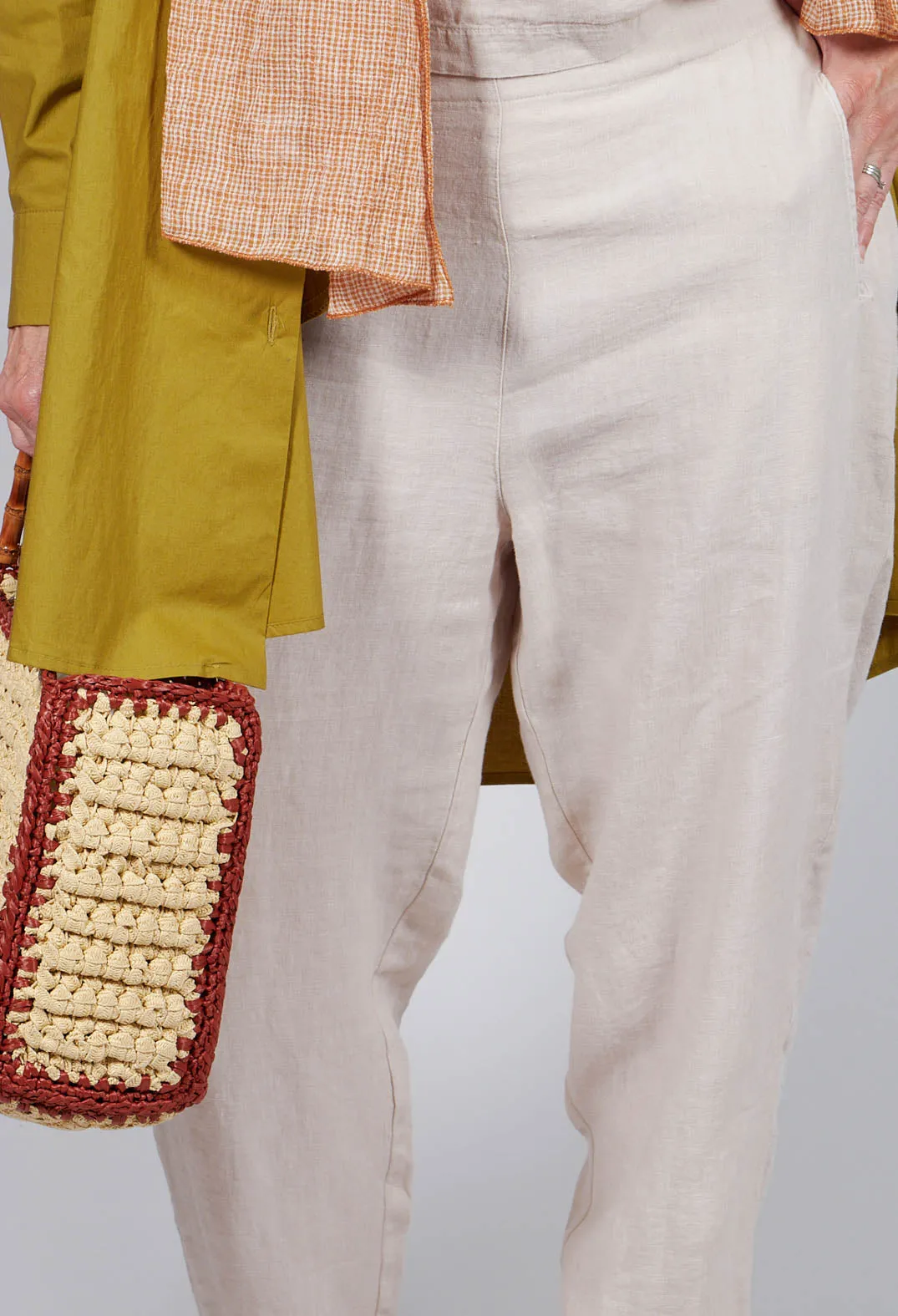 Linen Geisha Trousers in Rattan