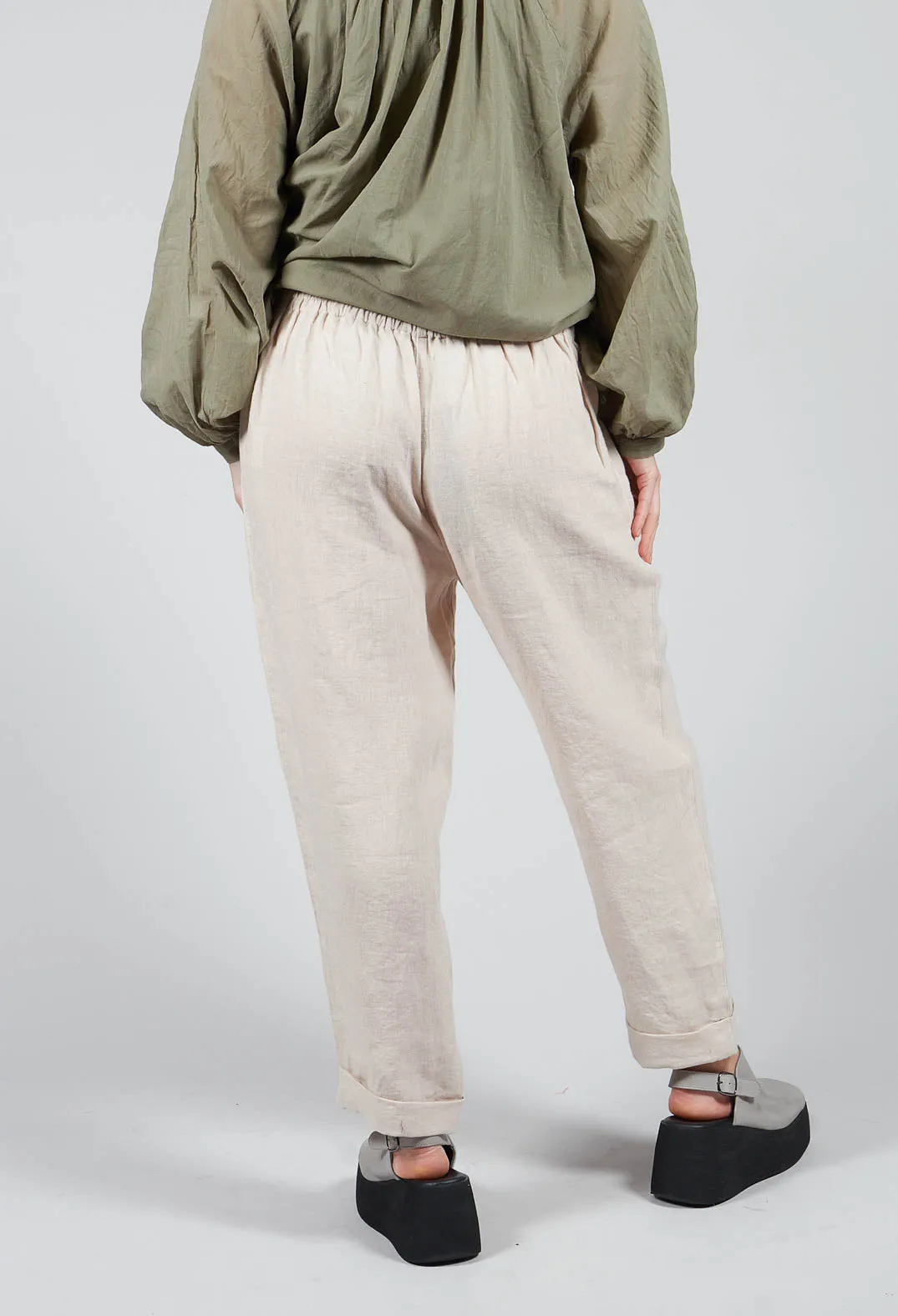 Linen Geisha Trousers in Rattan