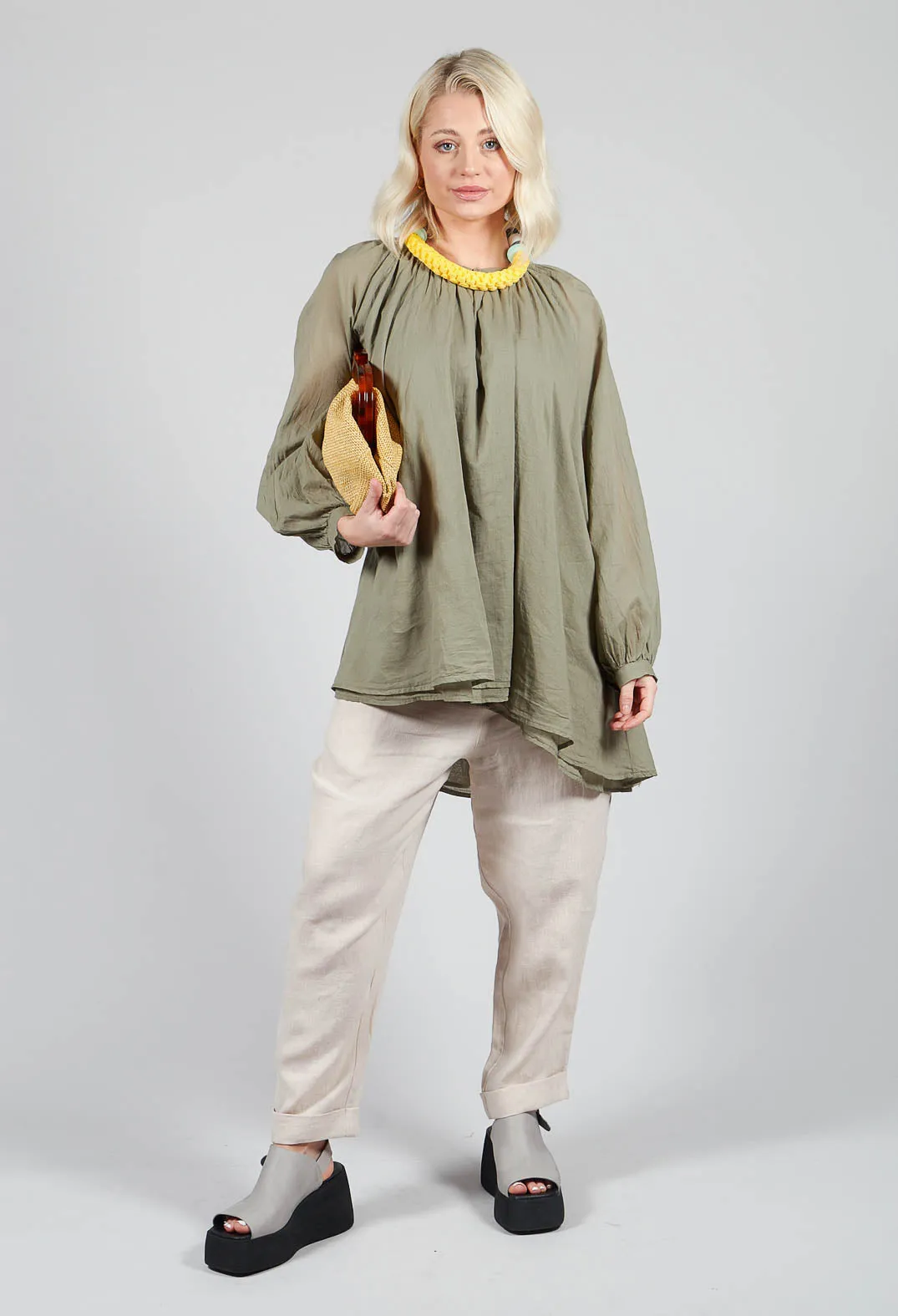 Linen Geisha Trousers in Rattan