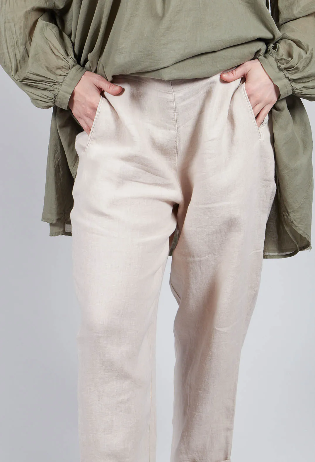 Linen Geisha Trousers in Rattan