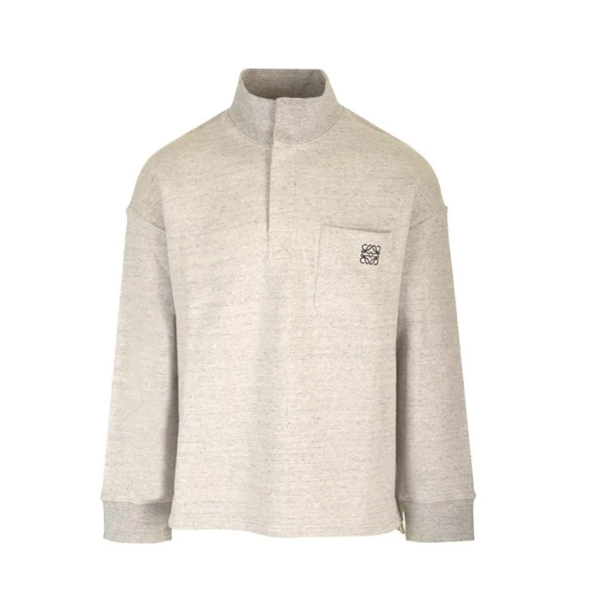 LOEWE  |Pullovers Monogram Long Sleeves Plain Cotton Logo Luxury