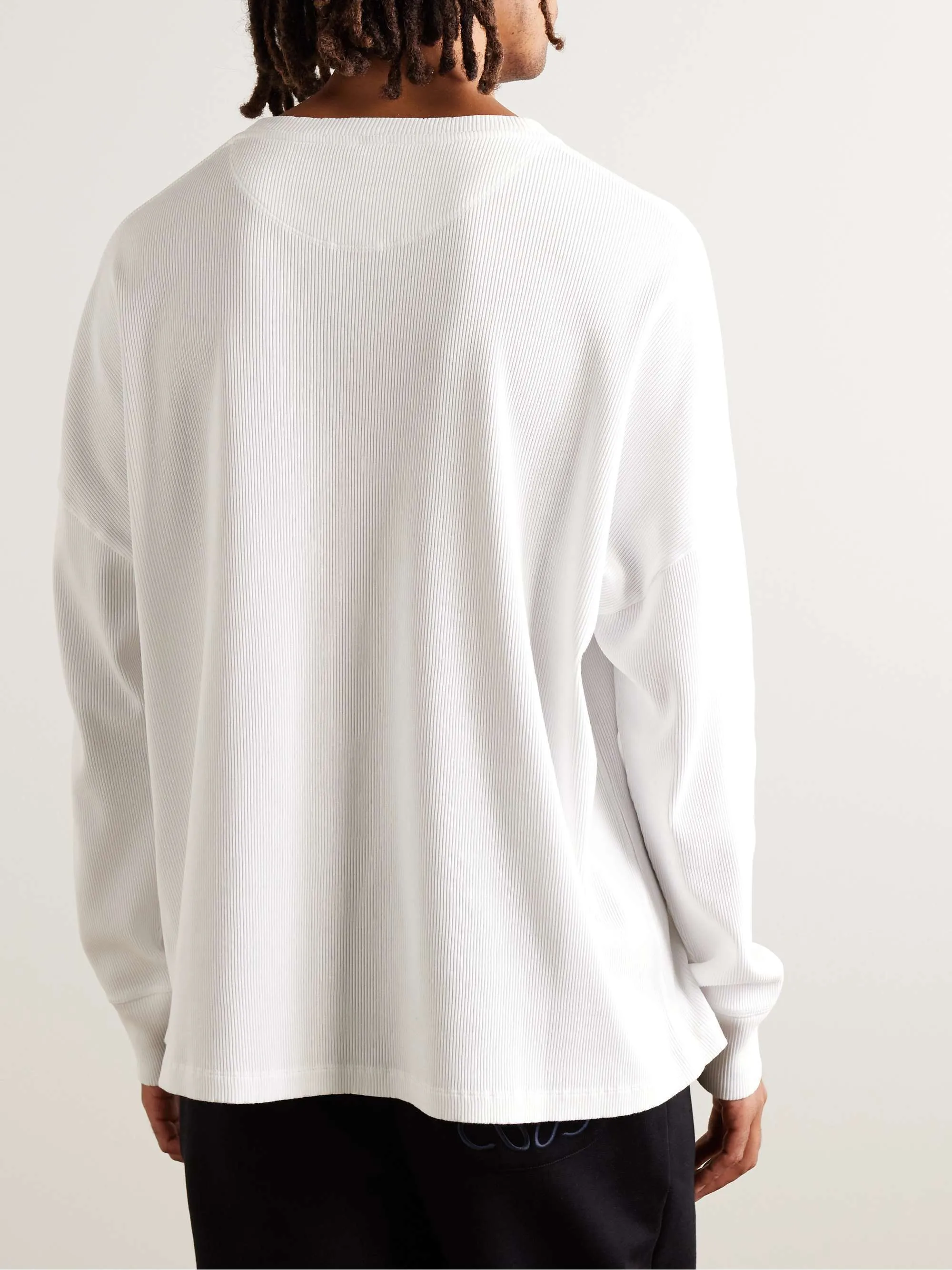 LOEWE  |Street Style Long Sleeves Cotton Long Sleeve T-shirt Logo