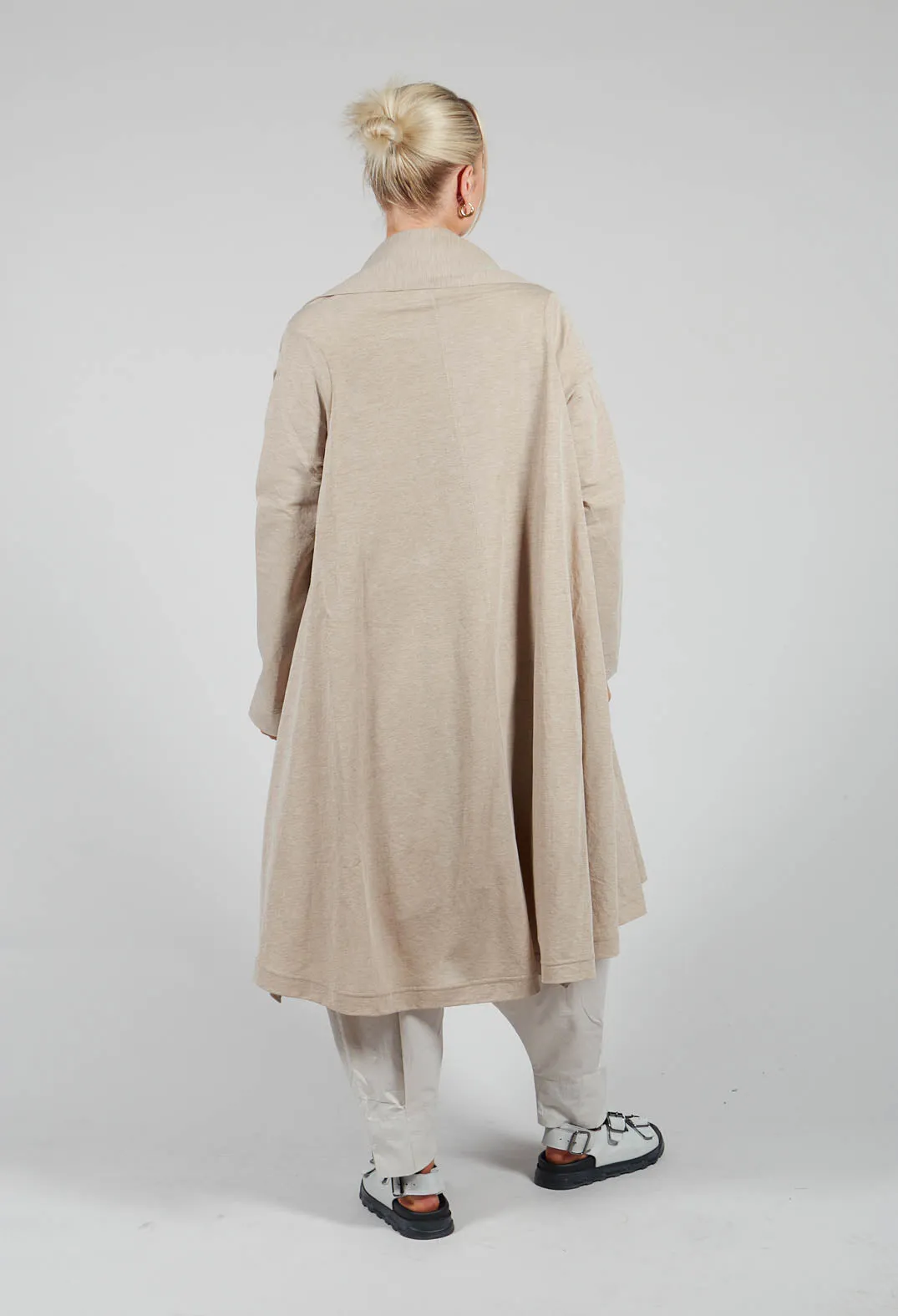 Longline Cardigan in Beige