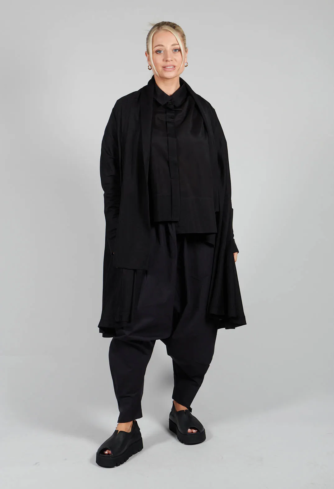 Longline Cardigan in Black