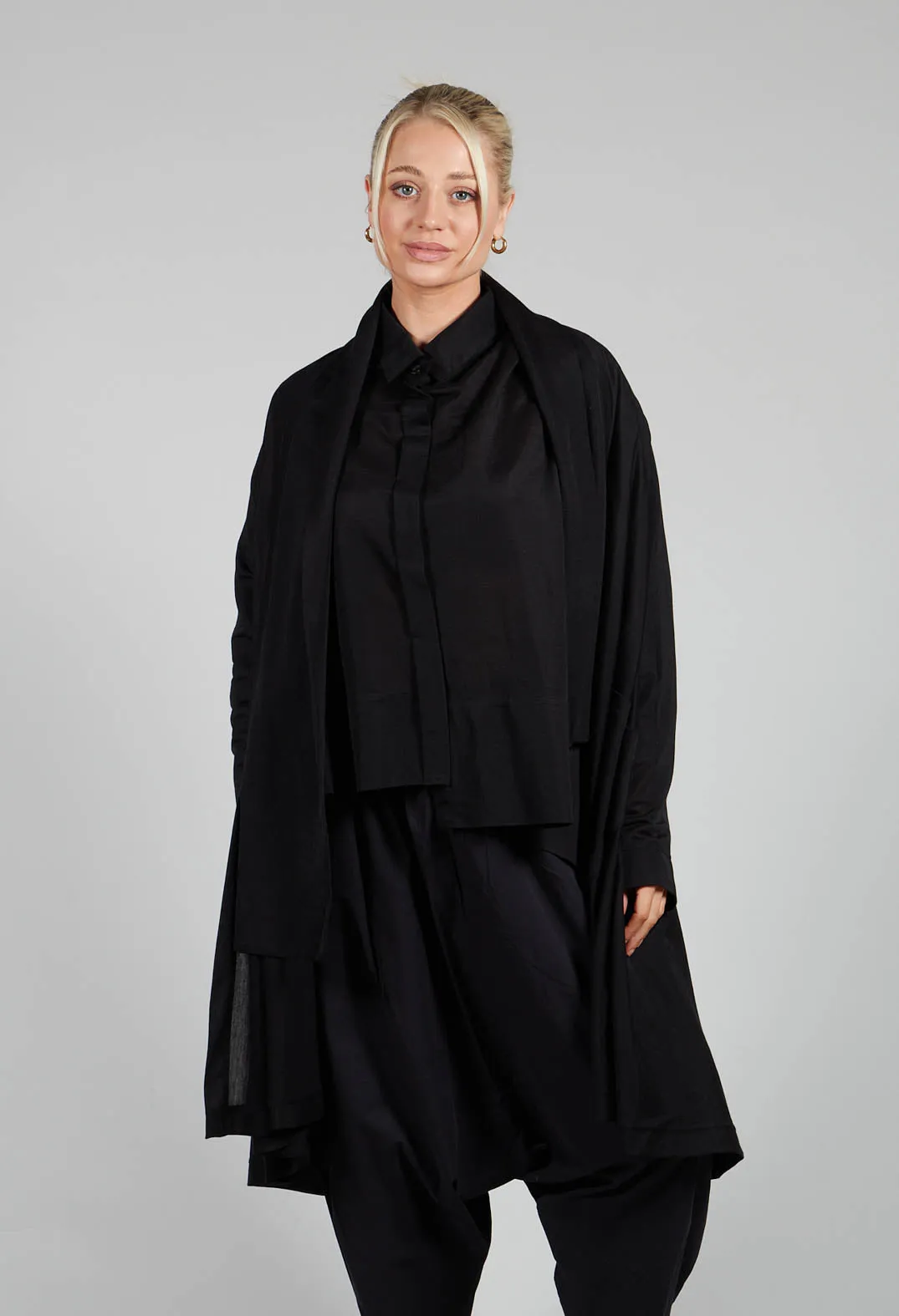 Longline Cardigan in Black