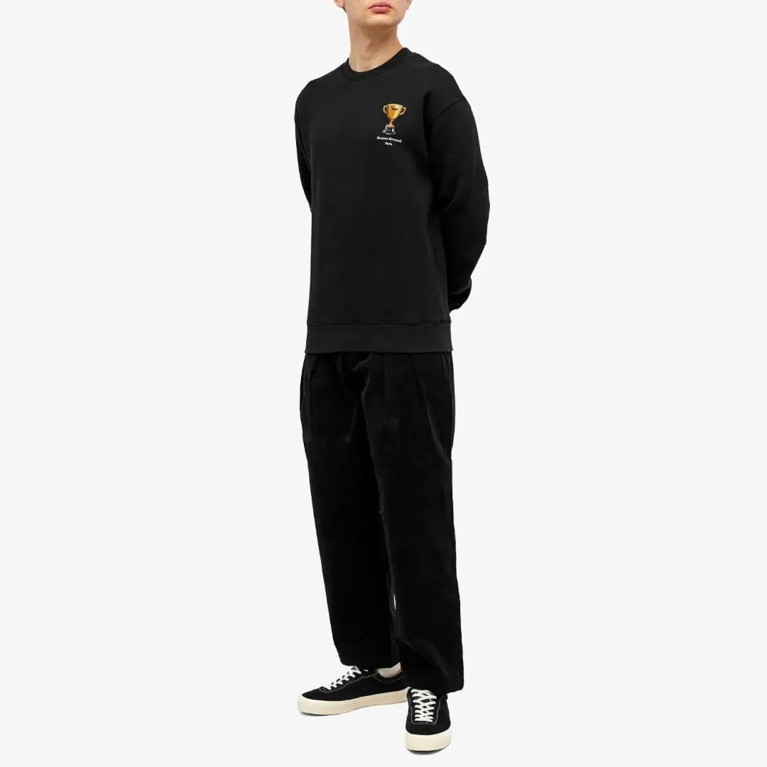 MAISON KITSUNE  |Crew Neck Pullovers Unisex Long Sleeves Plain Cotton Logo