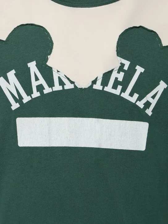 Maison Margiela  |Crew Neck Pullovers Cotton Short Sleeves Logo Designers