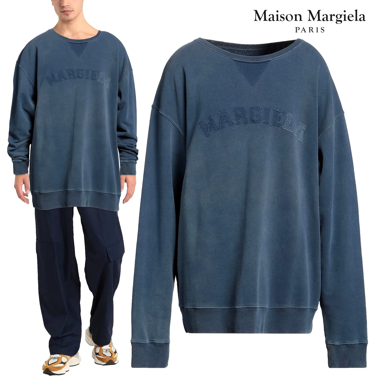 Maison Margiela  |Crew Neck Pullovers Unisex Long Sleeves Plain Cotton Logo