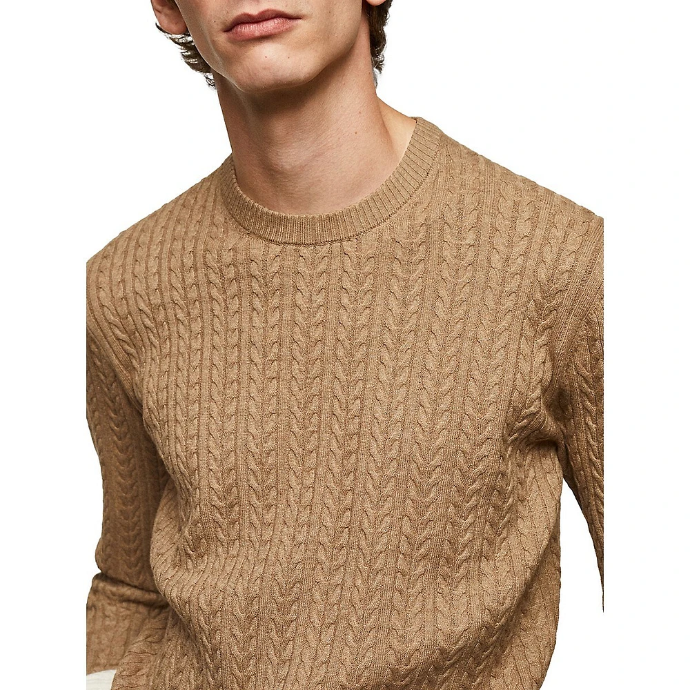 Mango Mars Cable-Knit Sweater