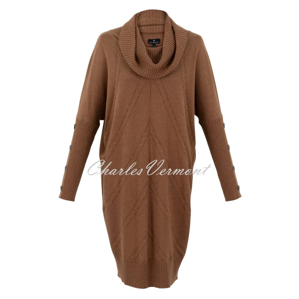 Marble Dress With Cable Knit Detail - Style 7184-208 (Tobacco)