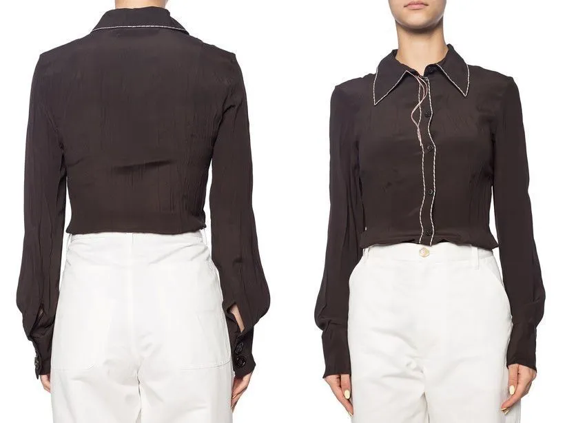 MARNI  |Casual Style Silk Long Sleeves Long Elegant Style