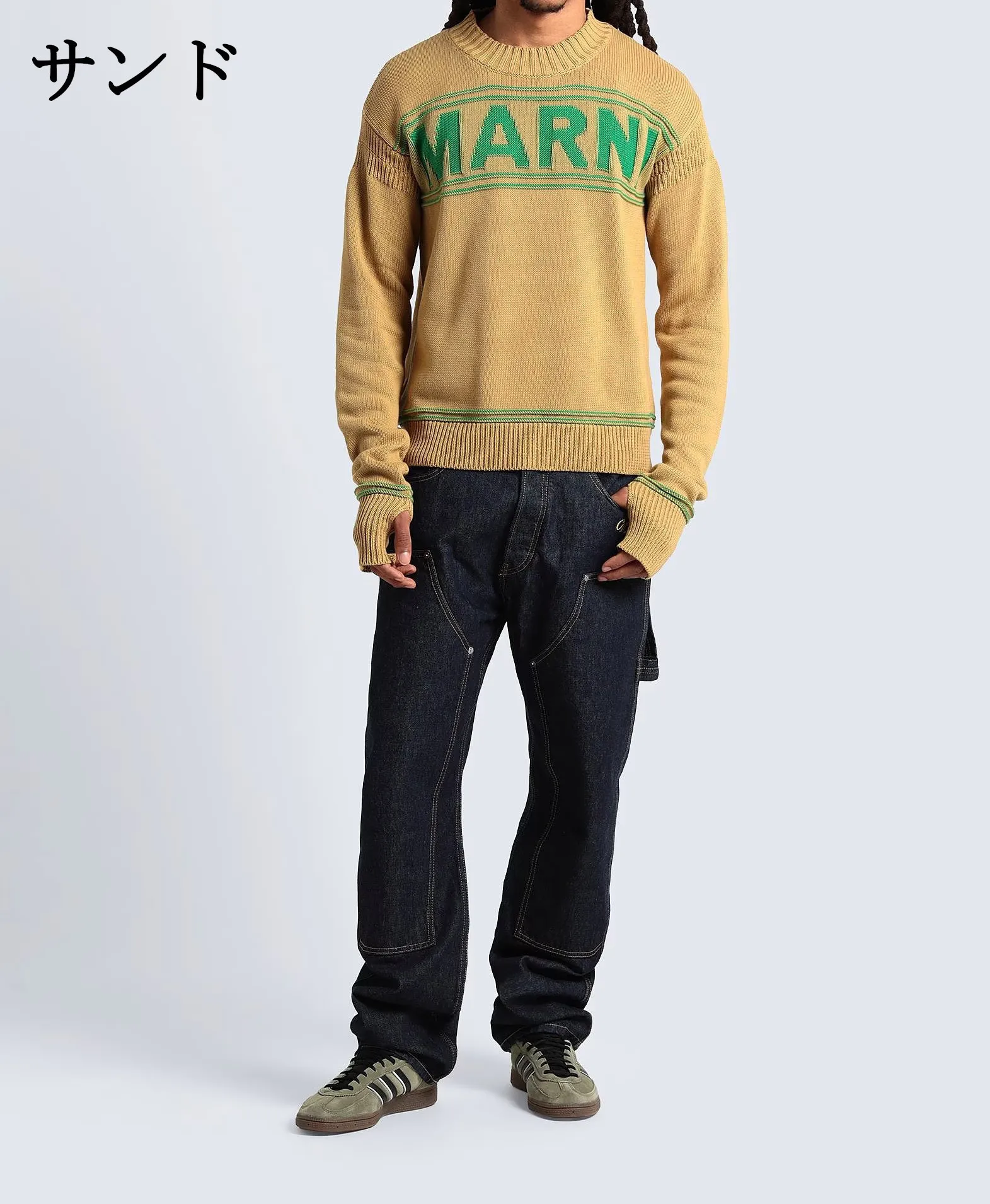 MARNI  |Crew Neck Pullovers Long Sleeves Cotton Oversized Logo