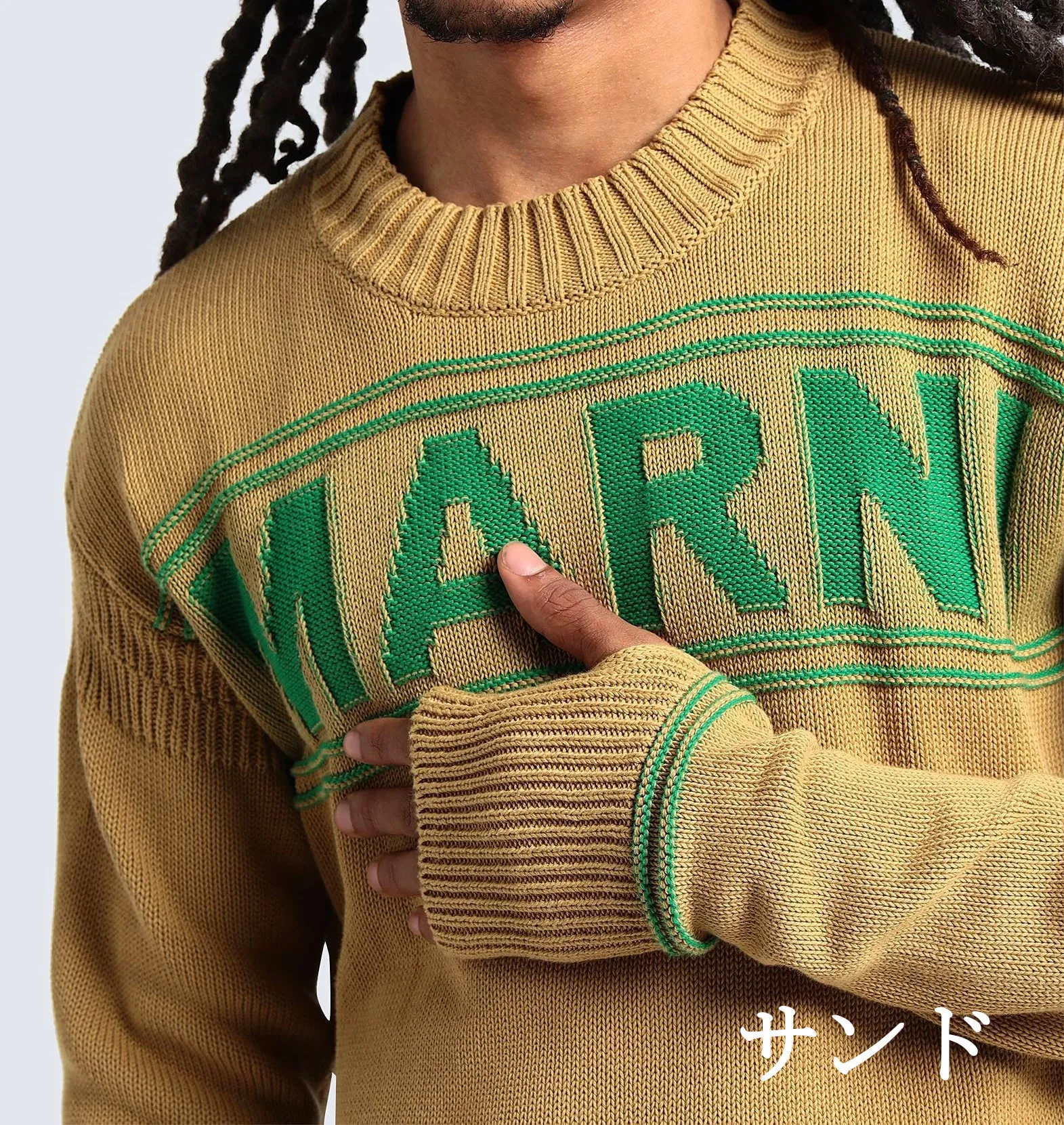 MARNI  |Crew Neck Pullovers Long Sleeves Cotton Oversized Logo